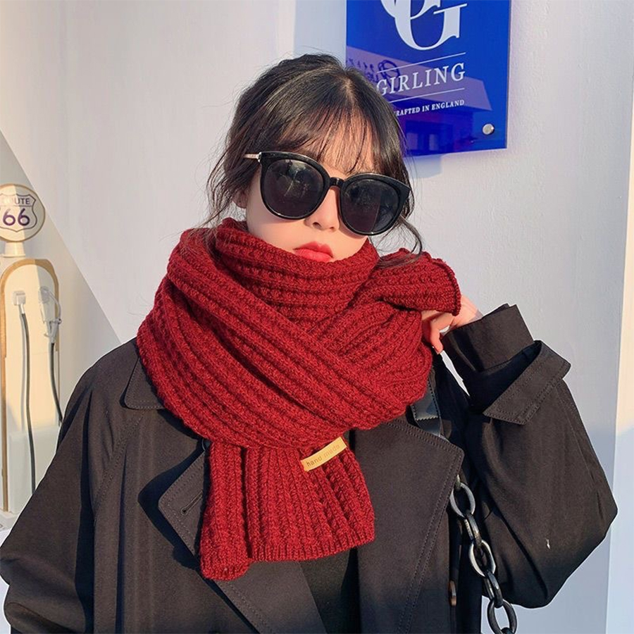 Thick Cable Knit Warm Cashmere - Wool Scarf Men ulasan dan harga