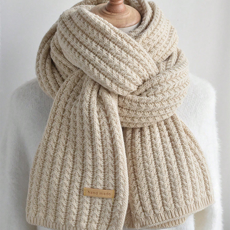Thick Cable Knit Warm Cashmere - Wool Scarf Men ulasan dan harga