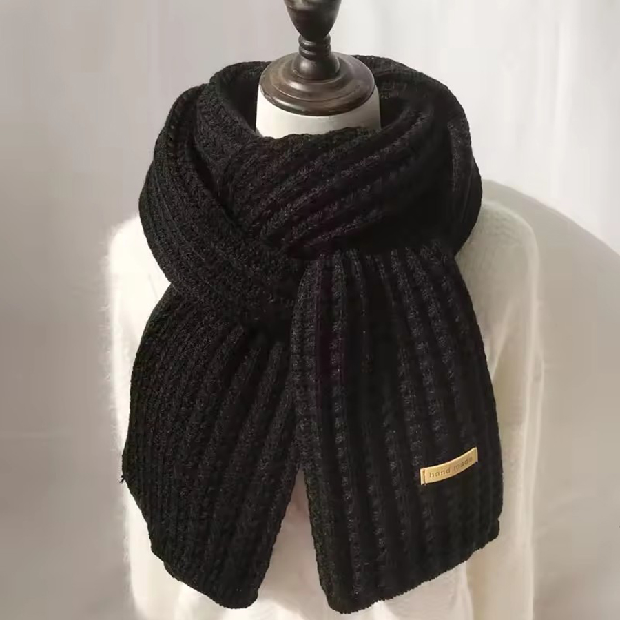 Thick Cable Knit Warm Cashmere - Wool Scarf Men ulasan dan harga