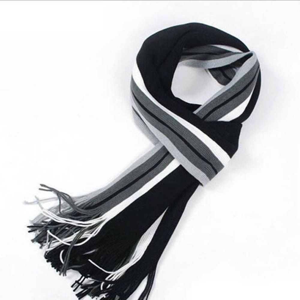 Cashmere Men Striped Scarf Fas - Wool Scarf Men ulasan dan harga