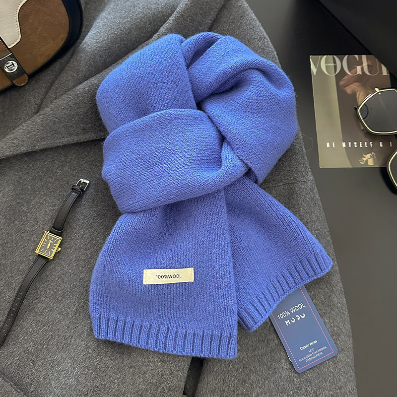 100% Wool Scarf Women Men Soli - Wool Scarf Men ulasan dan harga