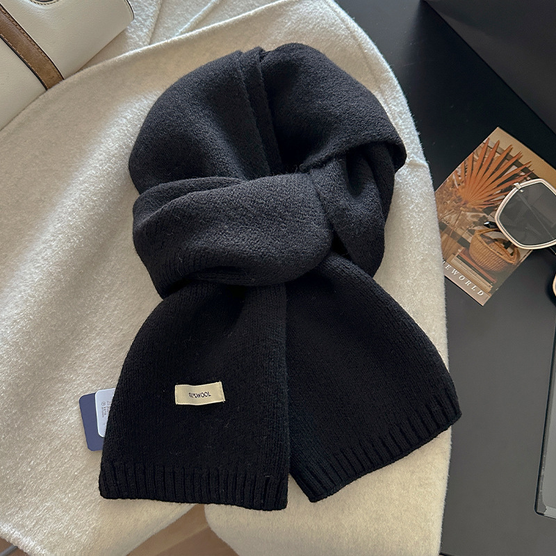 100% Wool Scarf Women Men Soli - Wool Scarf Men ulasan dan harga