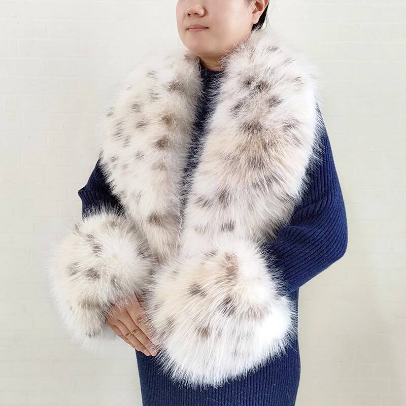 Large Women Faux Fox Fur Scarf - Shawl Wrap Winter ulasan dan harga
