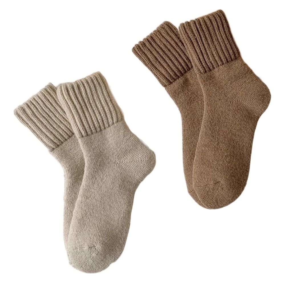 Creative Solid Color Thickened - Thermal Sock Wool ulasan dan harga