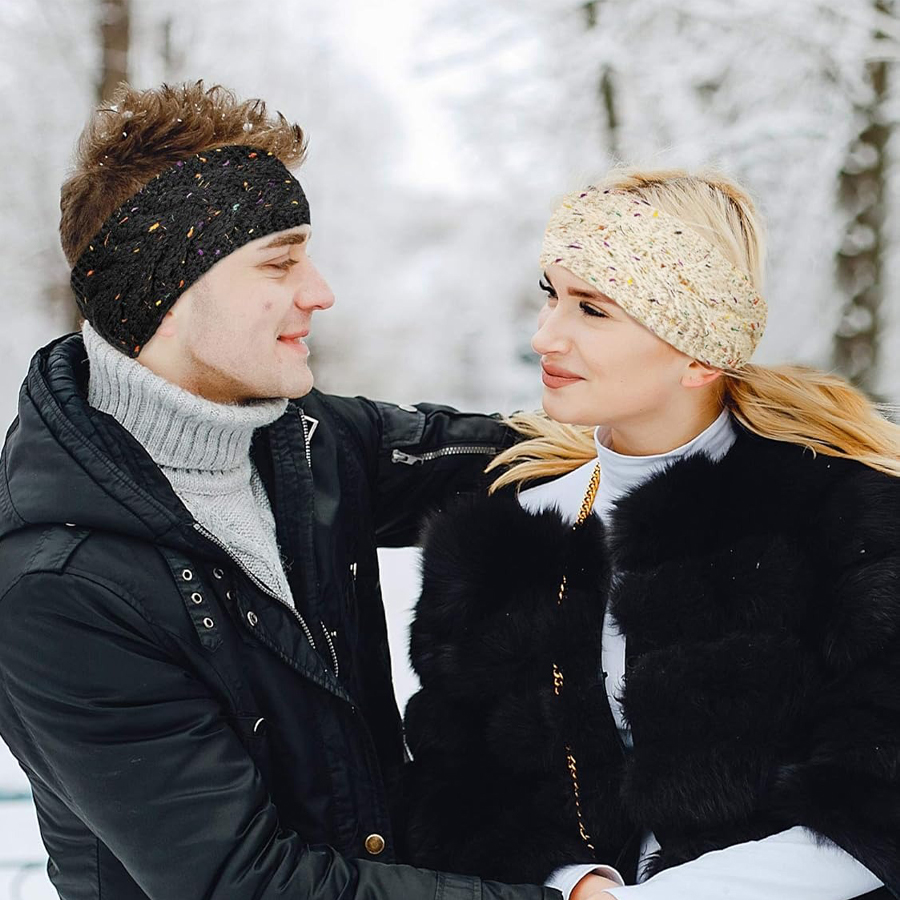 SSUNTAK Women Winter Knitted H - Fleece Ear Warmer Band ulasan dan harga