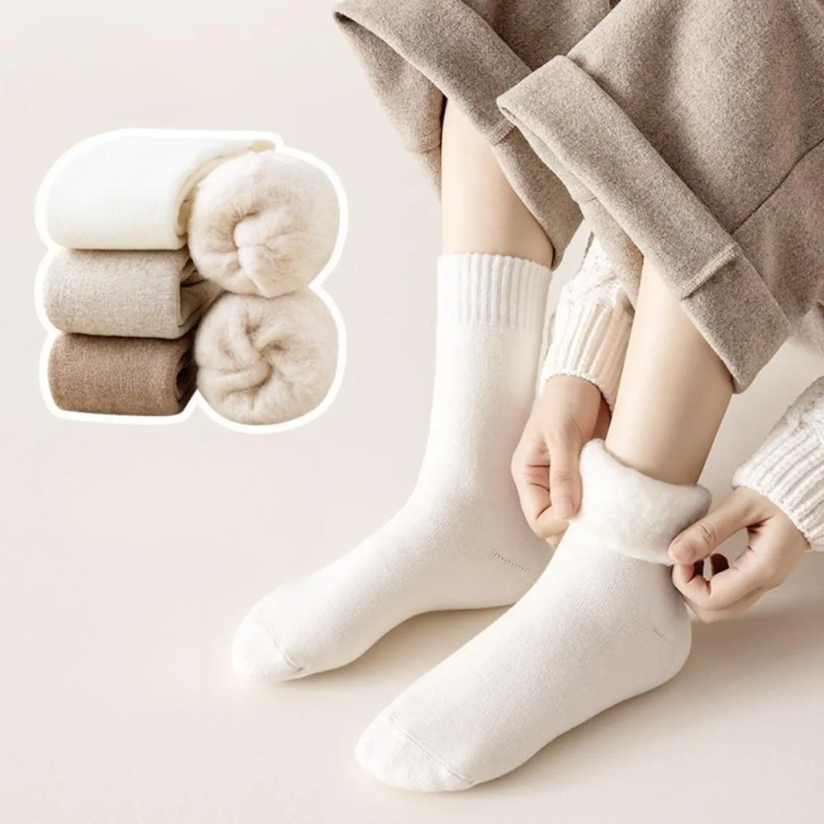 1 Pair Winter Warm Thermal Soc - Thermal Sock Wool ulasan dan harga