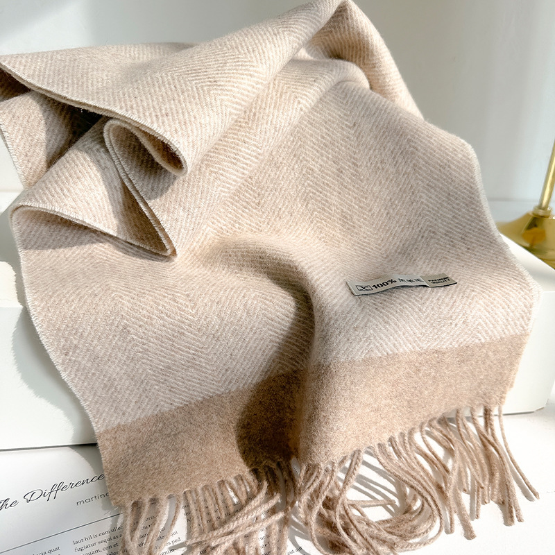 100% Pure Wool Scarf Women Men - Wool Scarf Men ulasan dan harga