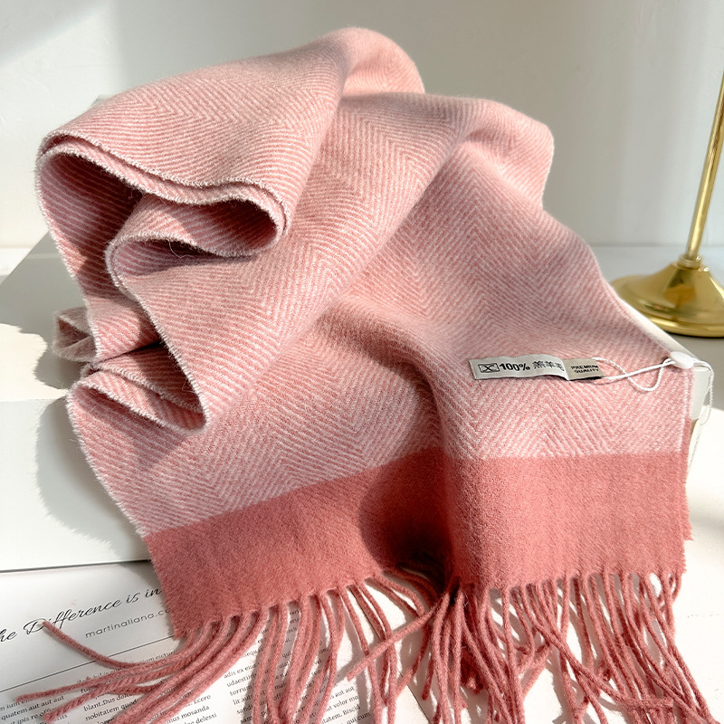 100% Pure Wool Scarf Women Men - Wool Scarf Men ulasan dan harga