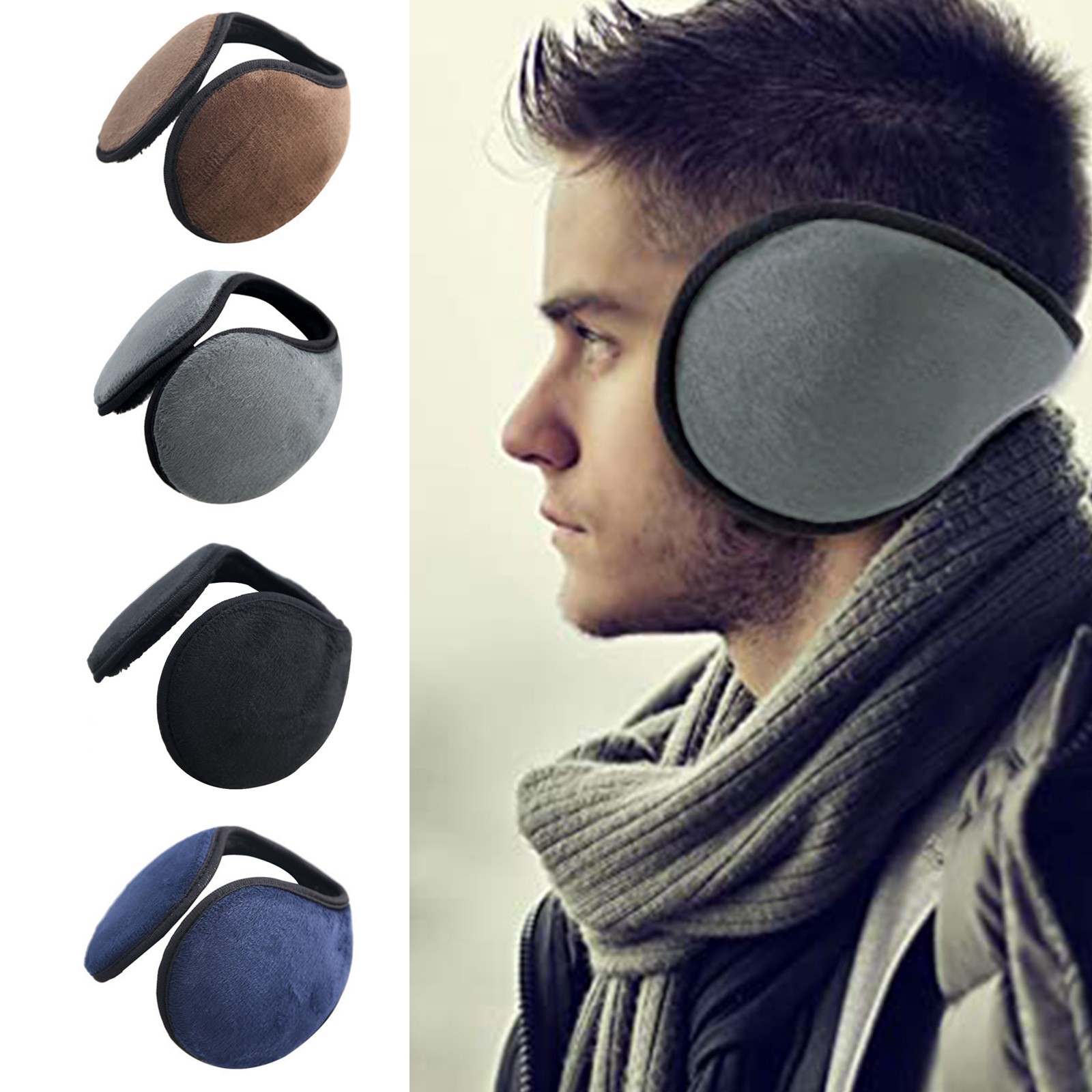 Winter Ear Muffs Warm Fleece F - Earmuffs Foldable ulasan dan harga
