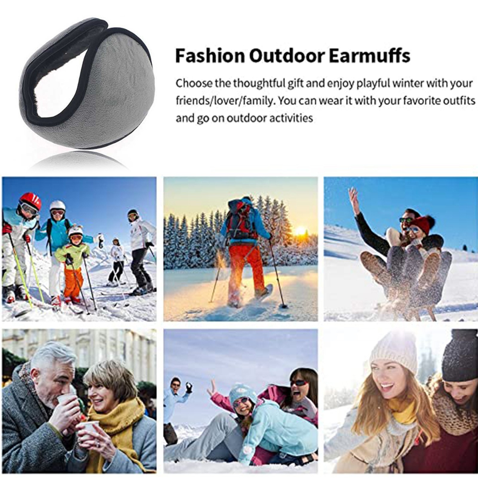 Winter Ear Muffs Warm Fleece F - Earmuffs Foldable ulasan dan harga